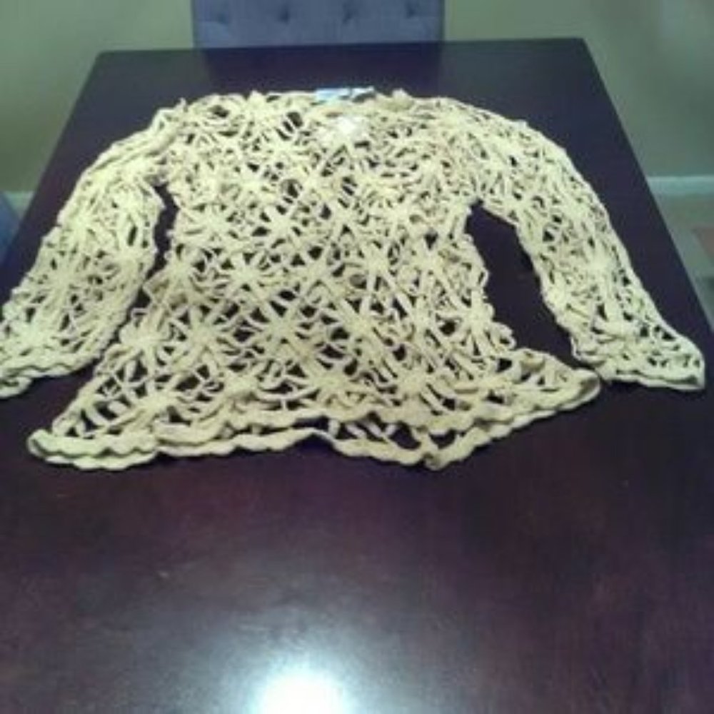 Silk crochet style sweater